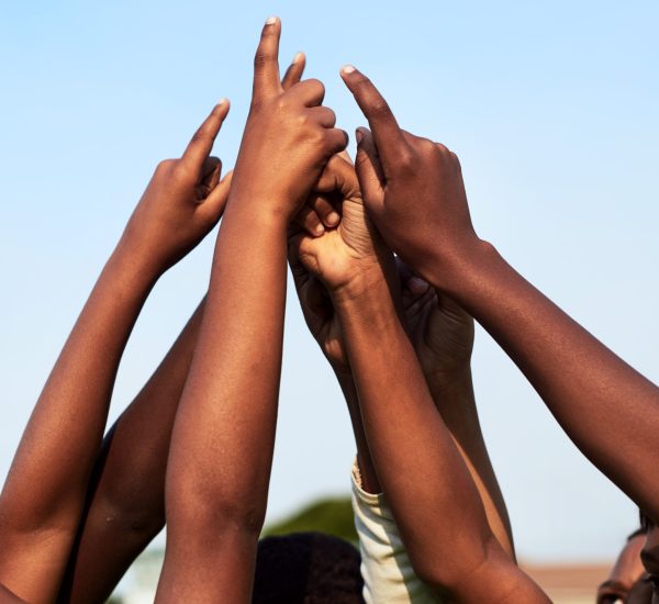 Coming together as champions.