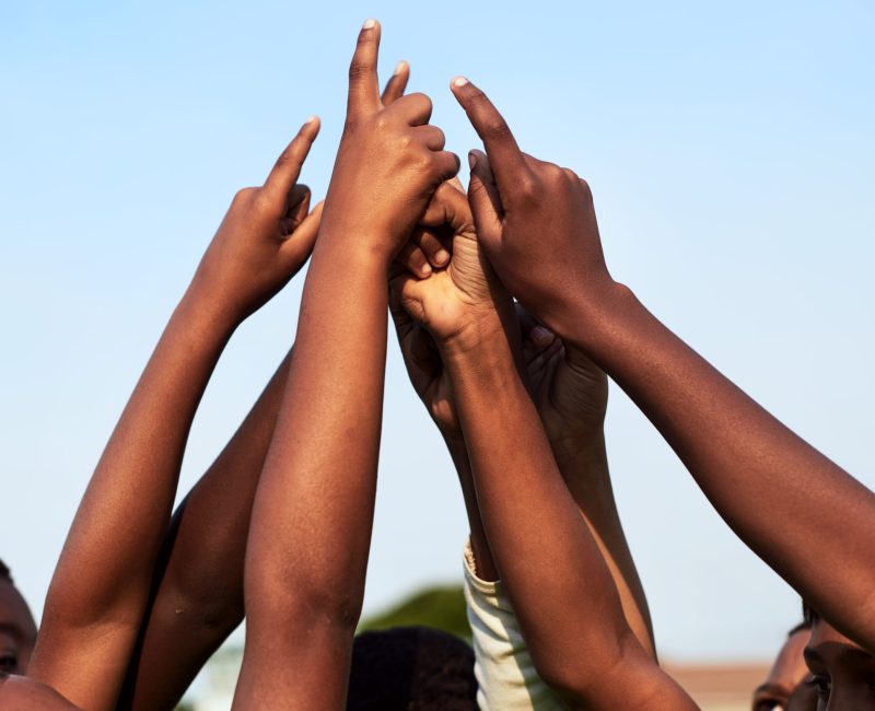 Coming together as champions.